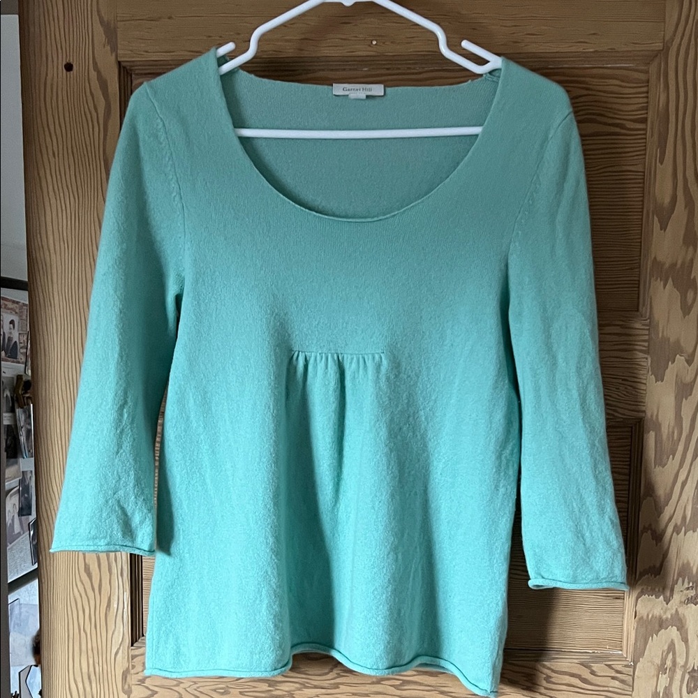 Garnet Hill Light Green Knit Top